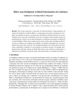 HIDRA: UMA INTELIGÊNCIA ARTIFICIAL SOLUCIONADORA DE LABIRINTOS