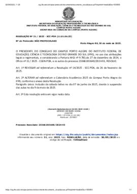 Resolução 031/2025 ad referendum