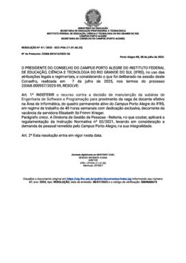 Resolução 047/2025