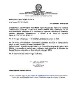 Resolução 016/2026 ad referendum