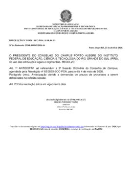 Resolução 009/2026 ad referendum