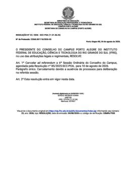 Resolução 023/2026 ad referendum