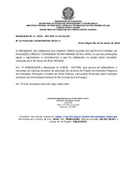 Resolução 006/2026