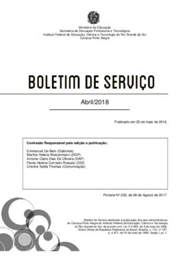 Boletim de serviço Abril/ 2018