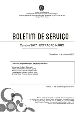 Boletim de serviço extraordinário 06/ 2017